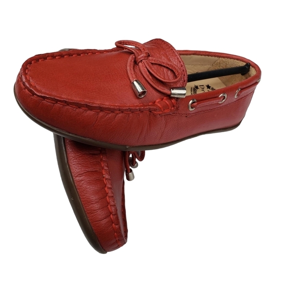 Driver Club USA | NIB Nantucket 2 Red Everest Preppy Leather Loafers Girl's 11 - Picture 9 of 14